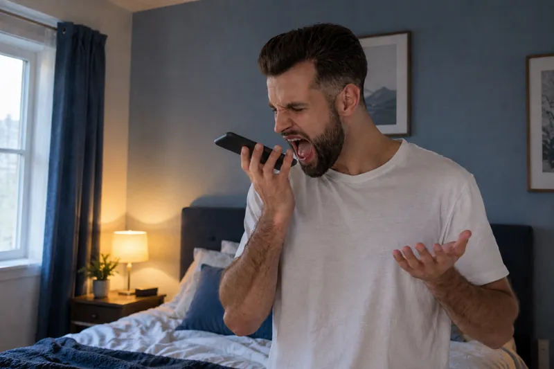 A phone speaker being inspected for faults